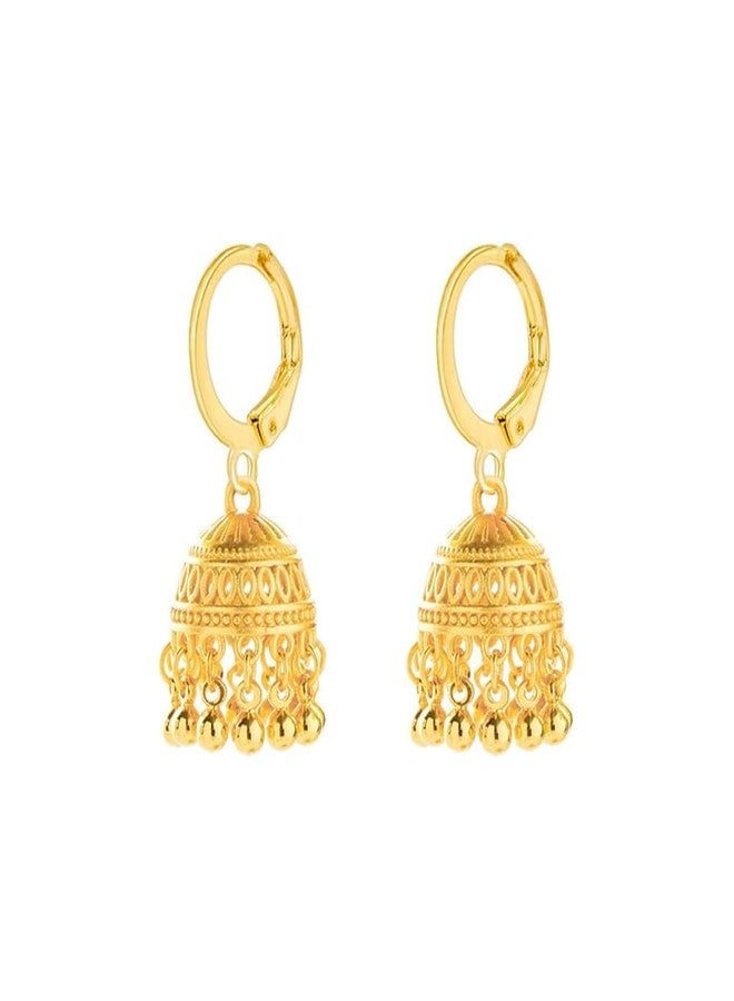 Cykdohy Indian Jhumki Bell Hoop Vintage Statement Earrings for Women Retro Ethnic Bohemian Hollow Jhumka Round Bells Tassel Dangle Drop Earring Bollywood Traditional Boho Gypsy Huggie Hoops Jewelry Gift - Image 1